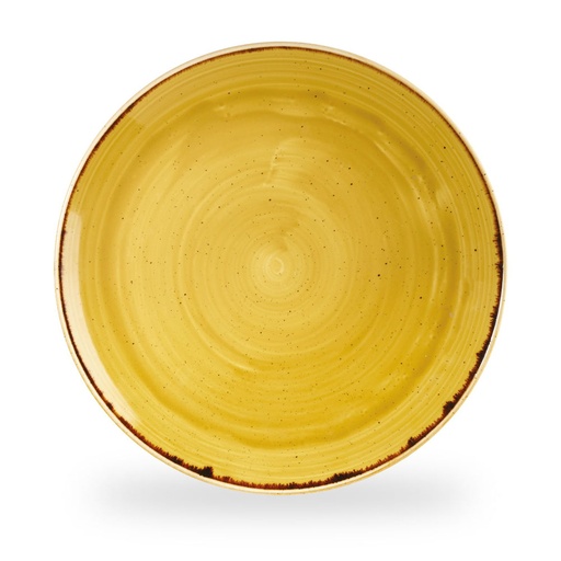 [508353] Bord coupe 32.4cm Stonecast mustard Churchill