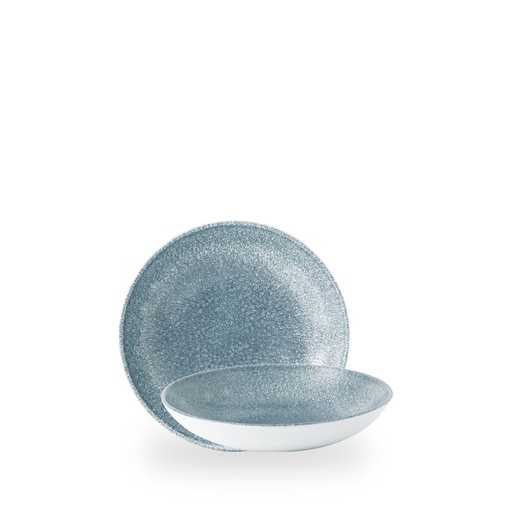 [508362] Bord coupe diep 18.2cm 42.6cl Raku Topaz Blue Churchill