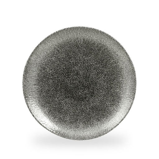 [508388] Bord coupe 28.8cm Raku Quartz Black Churchill