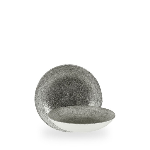 [508390] Bord coupe diep 18.2cm 42.6cl Raku Quartz Black Churchill