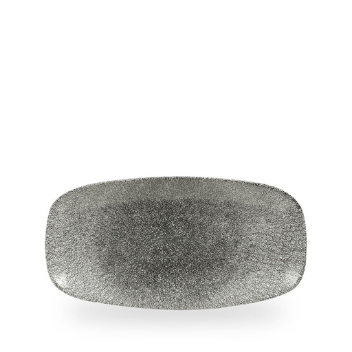 [508391] Schaal rechthoek 29.8cm x 15.3cm Studio prints Raku quartz black Churchill