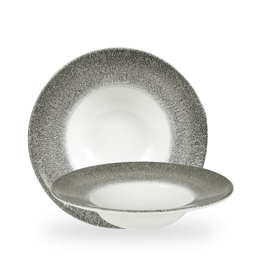 [508393] Bord diep 28.0cm 46.8cl Studio Prints Raku Quartz Black Churchill