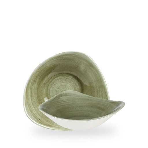 [508397] Kom driehoek 23.5cm 60.0cl Stonecast Patina Burnished Green Churchill
