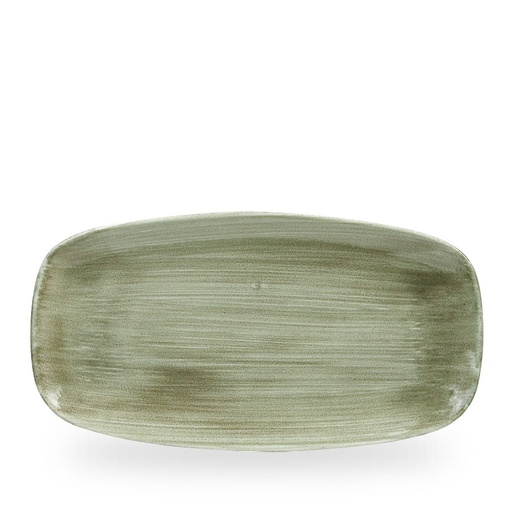 [508412] Schaal rechthoek 35.5cm x 18.9cm Stonecast Patina Burnished Green Churchill