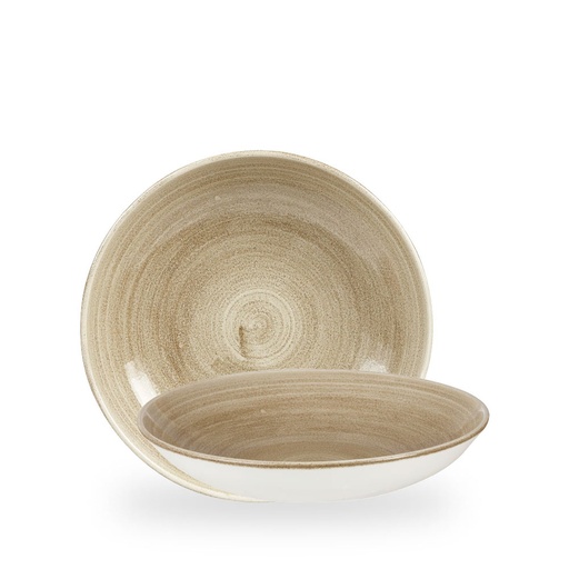 [508427] Bord coupe diep 24.8cm 113.6cl Stonecast patina antique taupe Churchill
