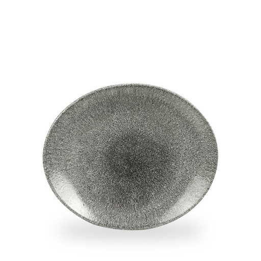 [508435] Bord coupe 27.0cm x 22.9cm Studio prints Raku quartz black Churchill