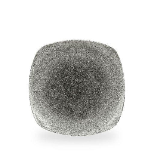 [508437] Bord plat 25.2cm x 25.2cm Studio Prints Raku Quartz Black Churchill