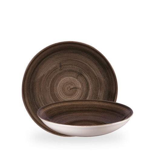 [508469] Bord coupe diep 24.8cm 113.6cl Stonecast patina iron black Churchill