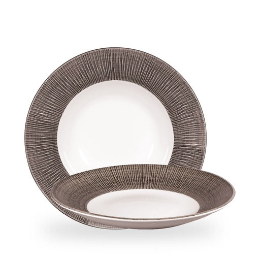 [508493] Bord coupe diep 27.0cm h 3.7cm Bamboo Ceramic Spinwash Dusk Churchill