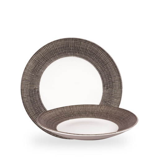 [508494] Bord coupe diep 25.5cm h 3.5cm Bamboo Spinwash Dusk Churchill