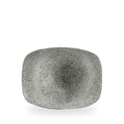 [508528] Schaal rechthoek 26.1cm x 20.2cm Raku Quartz Black Churchill