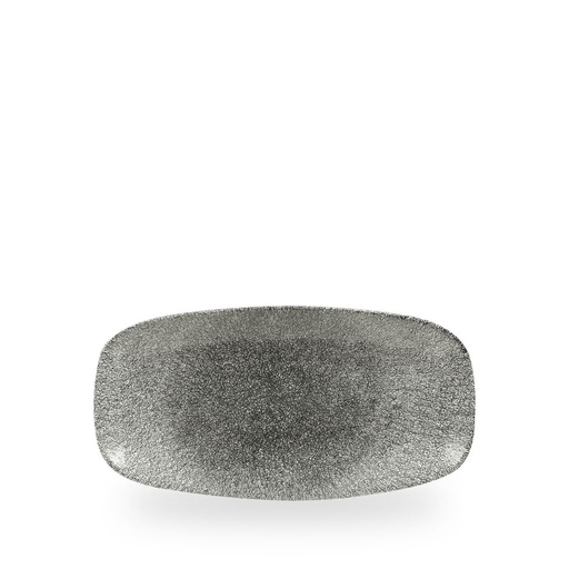 [508530] Schaal rechthoek 26.9cm x 12.7cm Studio Prints Raku Quartz Black Churchill