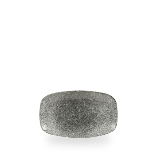 [508547] Schaal rechthoek 20.0cm x 12.1cm Raku quartz black Churchill