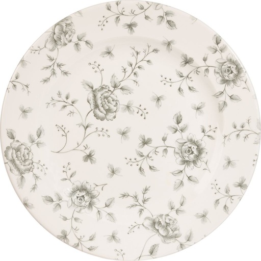 [508566] Bord plat 27.6cm Rose Chintz Grey Churchill
