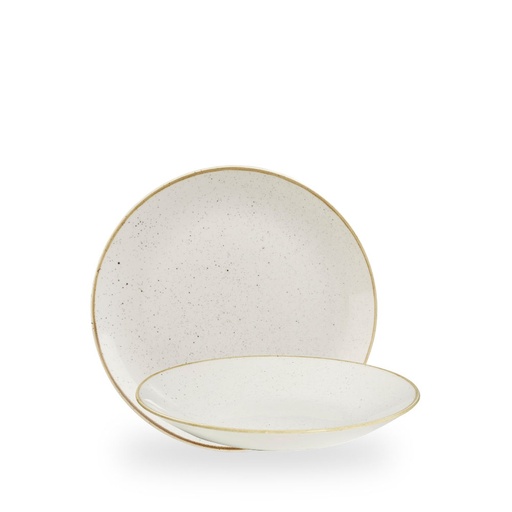 [508587] Bord coupe diep 22.5cm h 2.7cm Stonecast Barley White Churchill