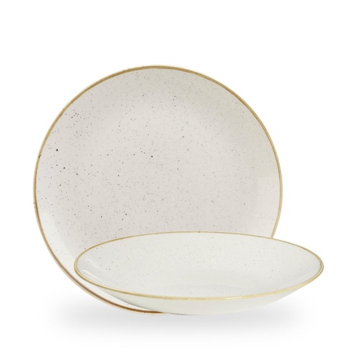[508589] Bord coupe diep 28.1cm h 3.7cm Stonecast Barley White Churchill