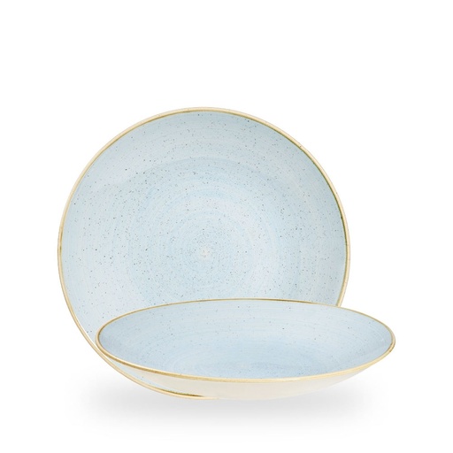 [508591] Bord coupe diep 25.5cm h 3.5cm Stonecast Duck Egg Churchill