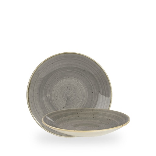[508593] Bord coupe diep 22.5cm h 2.7cm Stonecast Grey Churchill
