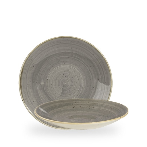 [508594] Bord coupe diep 25.5cm h 3.5cm Stonecast Grey Churchill