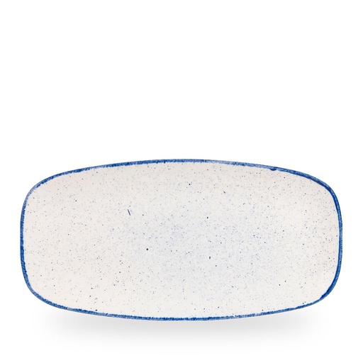 [508614] Schaal rechthoek 35.5cm x 18.9cm Stonecast hints indigo Churchill