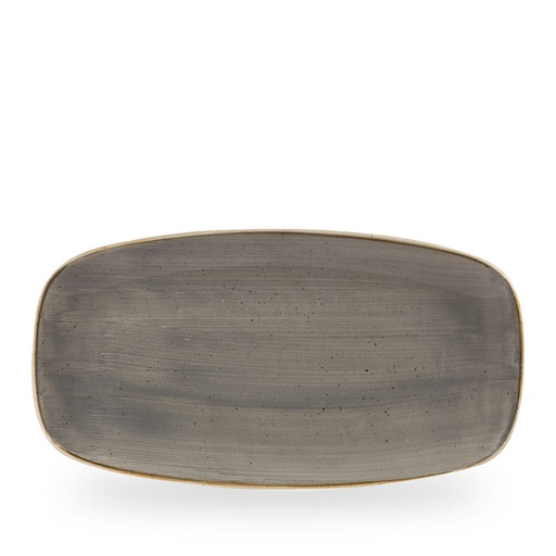 [508634] Bord plat 35.5cm x 18.9cm Stonecast Grey Churchill