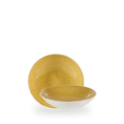 [508668] Bord coupe diep 18.2cm 42.6cl Stonecast mustard Churchill