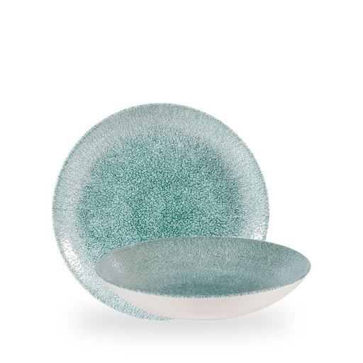 [508676] Bord coupe diep 24.8cm 113.6cl Studio Prints Raku Jade Green Churchill
