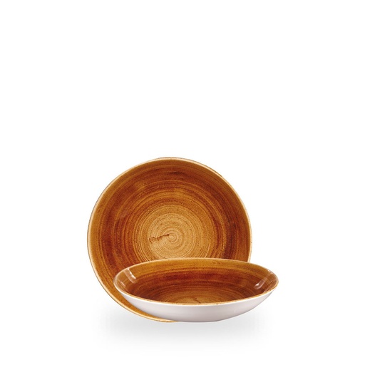 [508698] Bord coupe diep 18.2cm 42.6cl Stonecast Patina Vintage Copper Churchill