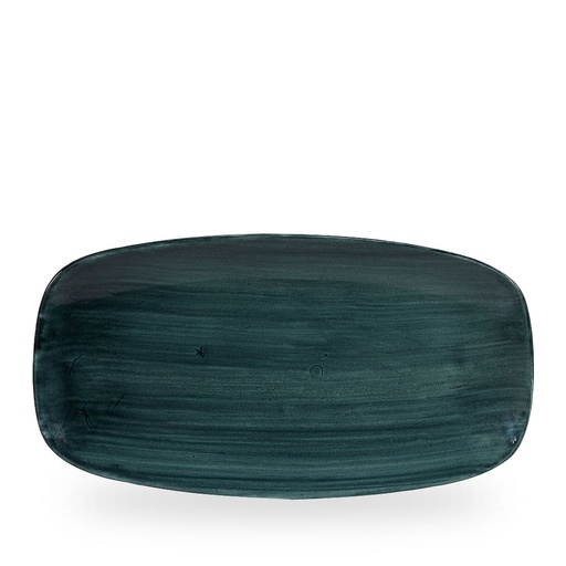 [508702] Schaal rechthoek 35.5cm x 18.9cm Stonecast patina rustic teal Churchill