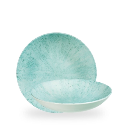[508722] Bord coupe diep 24.8cm 113.6cl Studio prints Stone aquamarine Churchill