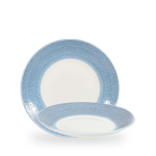 [508761] Bord coupe diep 25.5cm h 3.5cm Isla Spinwash Ocean Blue Churchill