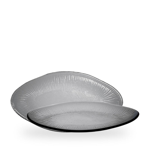 [508822] Schaal ovaal 30.0cm x 16.2cm Bamboo Glass Bamboo Organic Glass Churchill