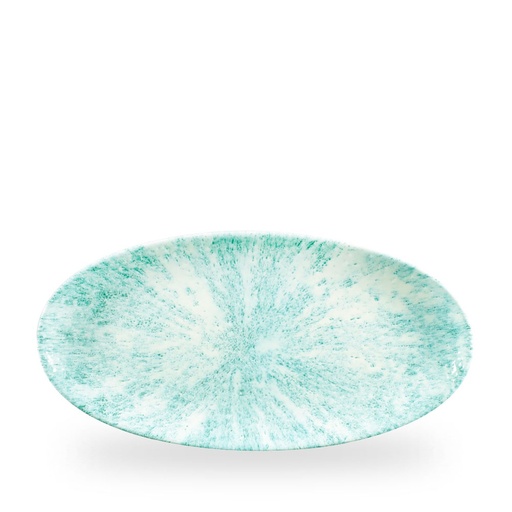 [508880] Schaal ovaal 34.7cm x 17.3cm Stone aquamarine Churchill