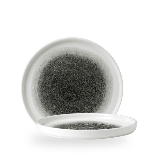 [508902] Bord plat 26.0cm h 2.0cm Raku Quartz Black Churchill