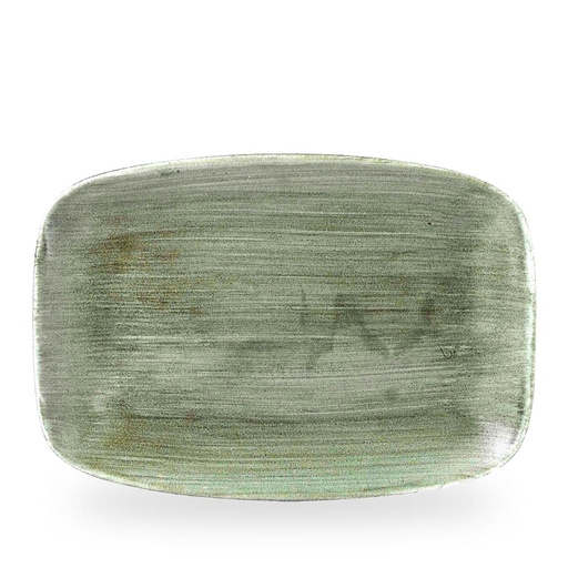 [508912] Schaal rechthoek 34.4cm x 23.4cm Stonecast Patina Burnished Green Churchill