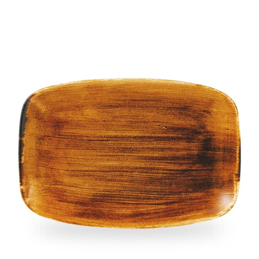 [508922] Bord plat 34.4cm x 23.4cm Stonecast Patina Vintage Copper Churchill