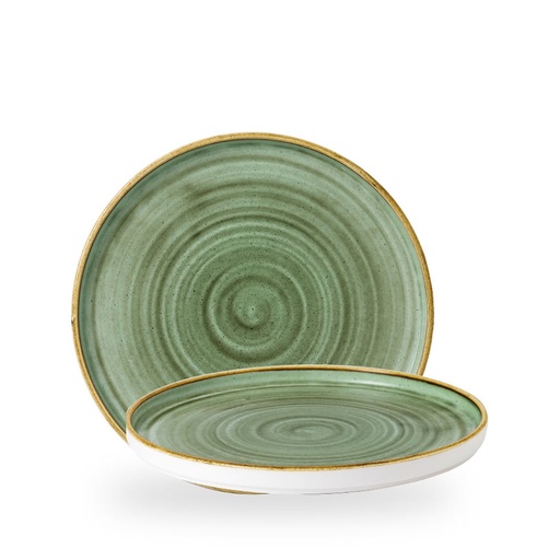 [509009] Bord plat 26.0cm h 2.0cm Stonecast Samphire Green Churchill