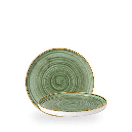 [509010] Bord plat 21.0cm h 2.0cm Stonecast Samphire Green Churchill