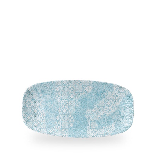 [509011] Schaal rechthoek 29.8cm x 15.3cm Vintage prints med tiles aquamarine Churchill