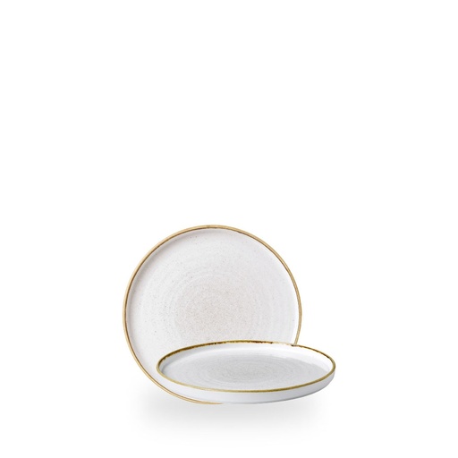 [509057] Bord coupe 15.7cm h 2.0cm Stonecast Barley White Churchill