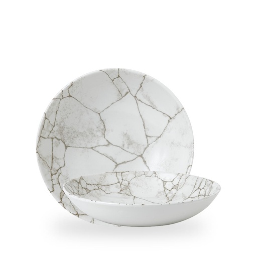 [509062] Bord coupe diep 24.8cm 113.6cl Studio Prints Kintsugi Agate Grey Churchill