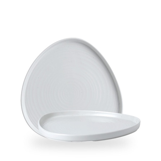 [509178] Bord plat driehoek 26.0cm h 2.0cm Chefs plates white Churchill