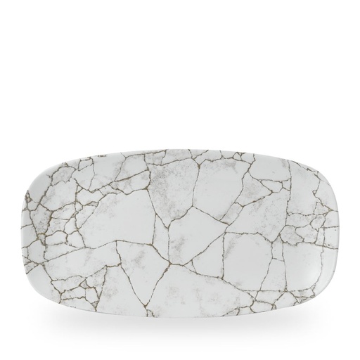 [509224] Bord plat 35.5cm x 18.9cm Studio Prints Kintsugi Agate Grey Churchill