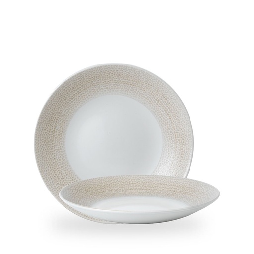 [509243] Bord coupe diep 25.5cm h 3.5cm Isla Spinwash Sand Churchill