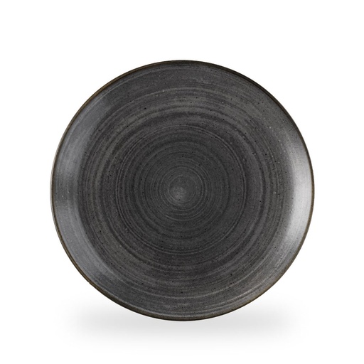 [509271] Bord coupe 28.8cm Stonecast Raw Black Churchill