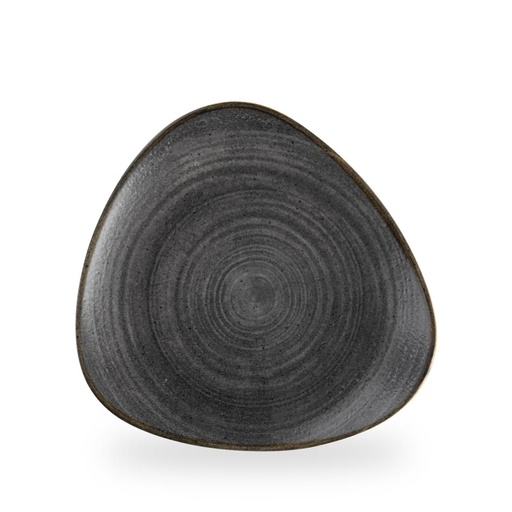 [509276] Bord plat driehoek 28.5cm Stonecast Raw Black Churchill