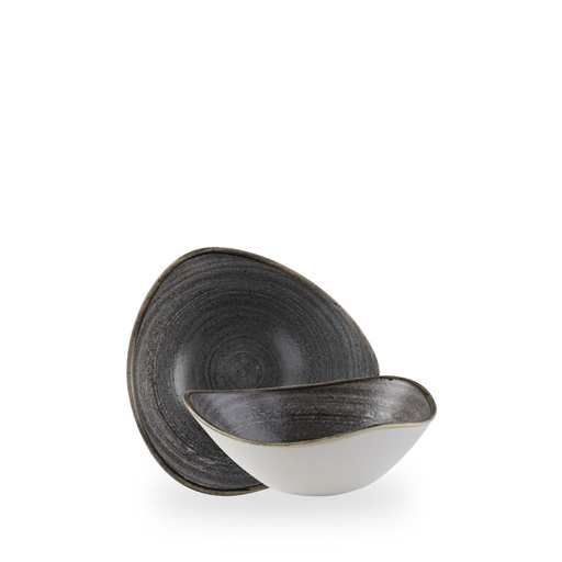[509279] Kom driehoek 18.5cm 37.0cl Stonecast Raw Black Churchill