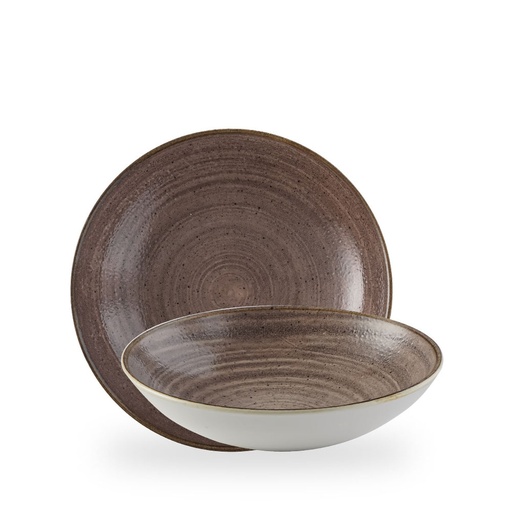 [509284] Bord coupe diep 24.8cm 113.6cl Stonecast raw brown Churchill