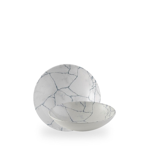 [509322] Bord coupe diep 18.2cm 42.6cl Studio prints kintsugi pearl grey Churchill