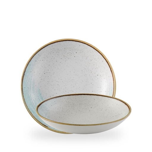 [509329] Bord coupe diep 24.8cm 113.6cl Stonecast accents duck egg Churchill